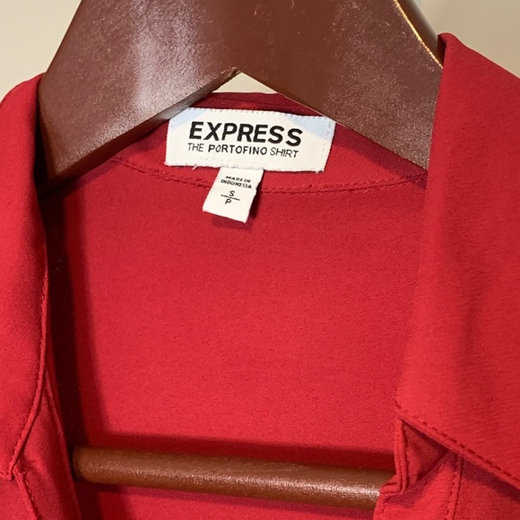Express Deep Red Portofini Shirt - Picture 4 of 4